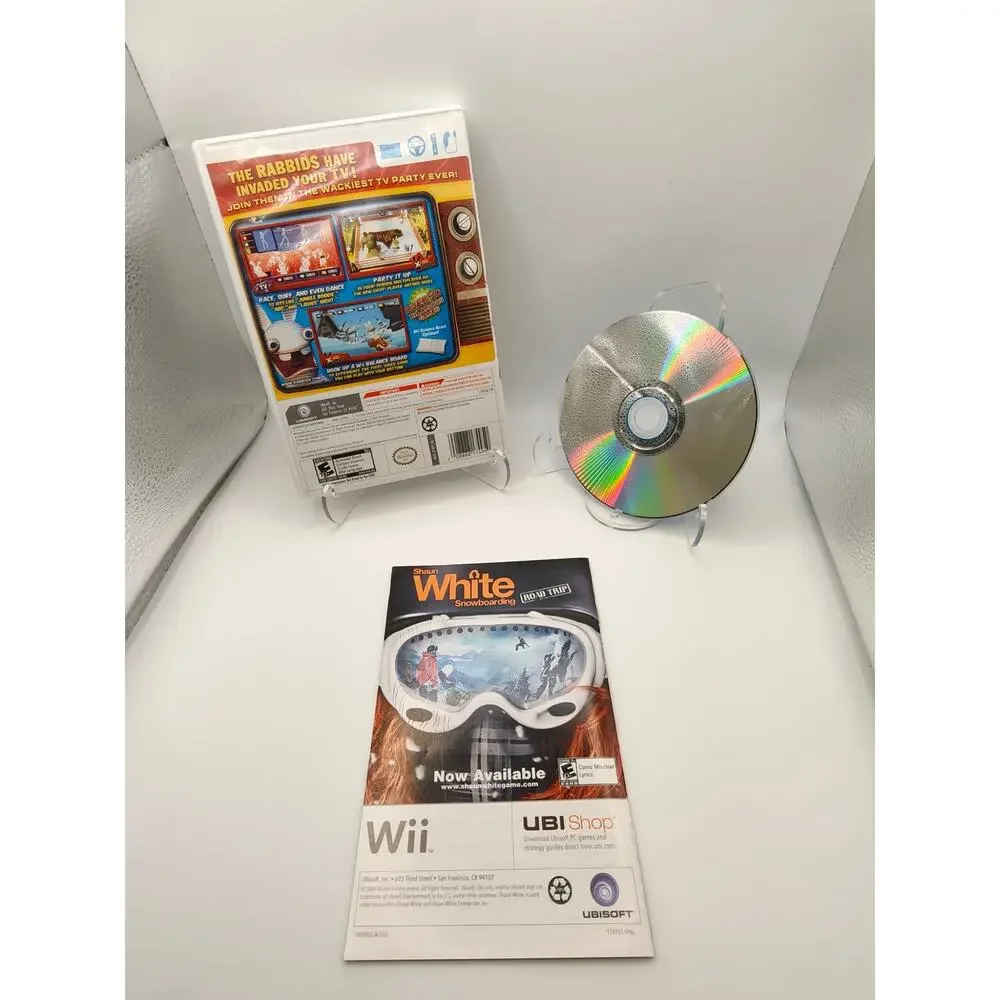 Rayman Raving Rabbids TV Party Nintendo Wii CIB Manual